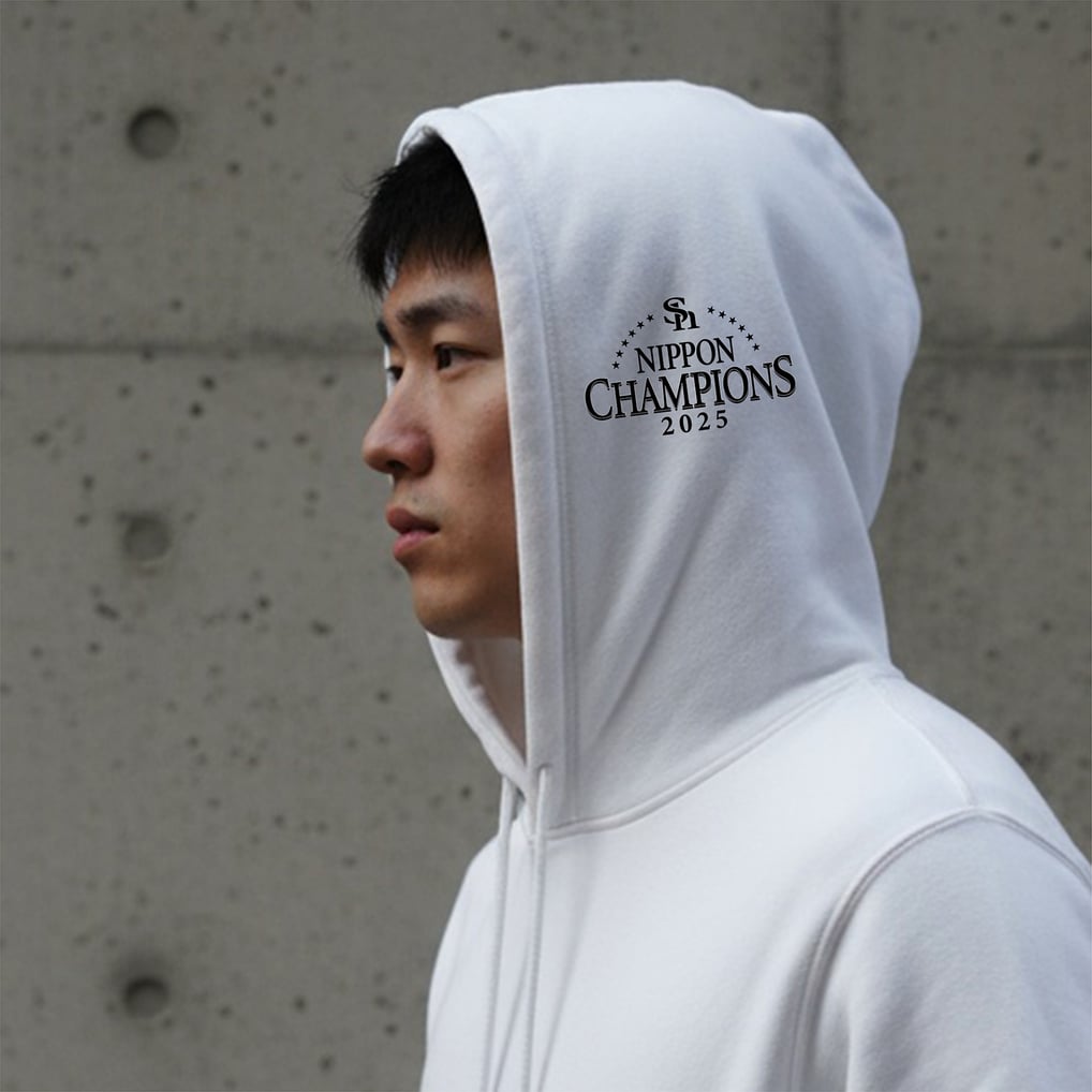 FIDES HAWKS BACK PRINT PARKA 【WHITE】
